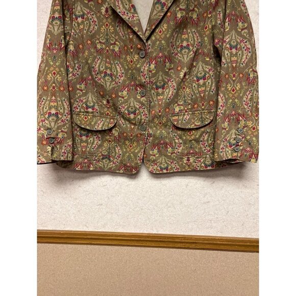 Liz Claiborne Woman Paisley Brown Jacket Blazer Career Women's Size 2X - Picture 4 of 11